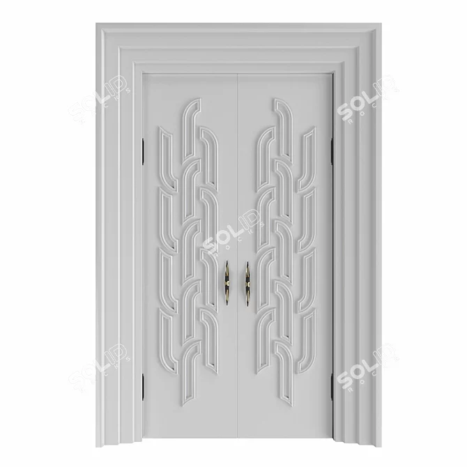 Lalique Door Decor: Exquisite RODECOR Design 3D model image 2