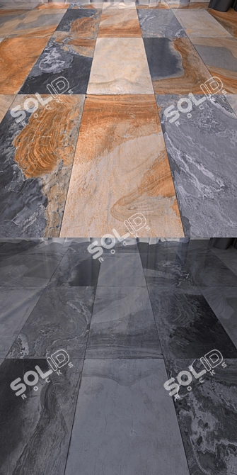 Luxury Marble Floor Set 3D model image 2