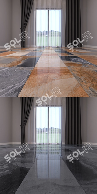 Luxury Marble Floor Set 3D model image 3