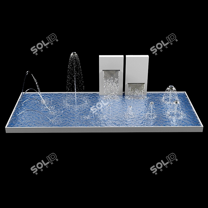  Cascading Waterfall Fountain 3D model image 2