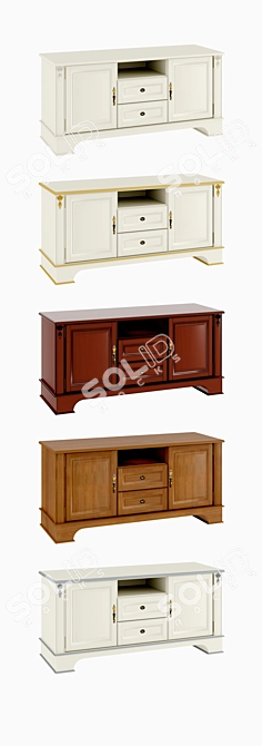 Atrium TV Stand 1312: Style & Function 3D model image 2