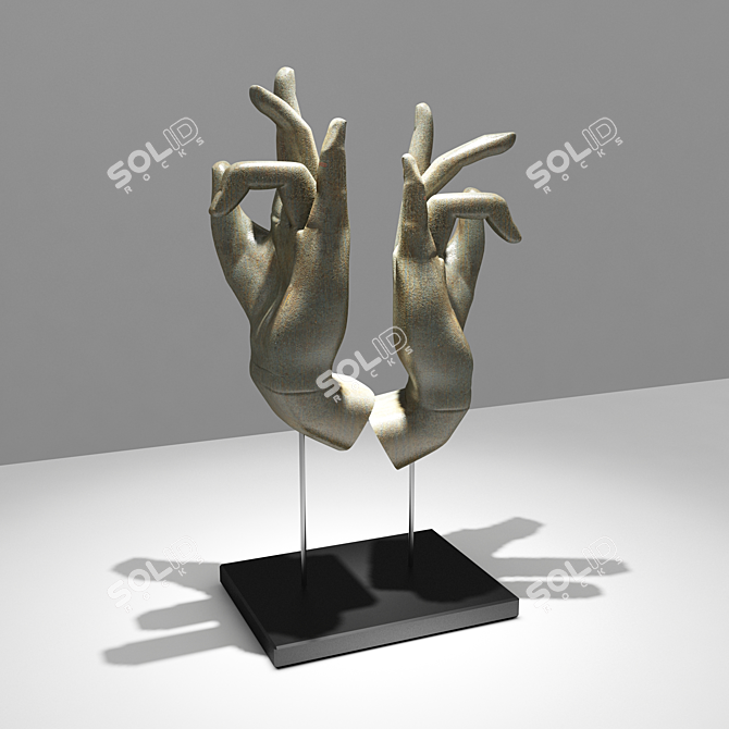 Abstract Hand Sculpture 3D model image 1