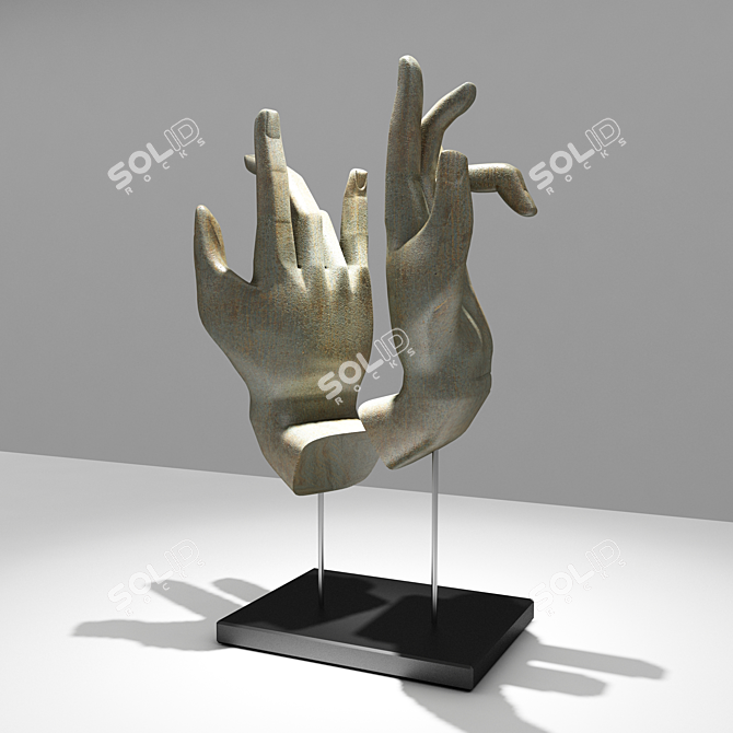 Abstract Hand Sculpture 3D model image 2