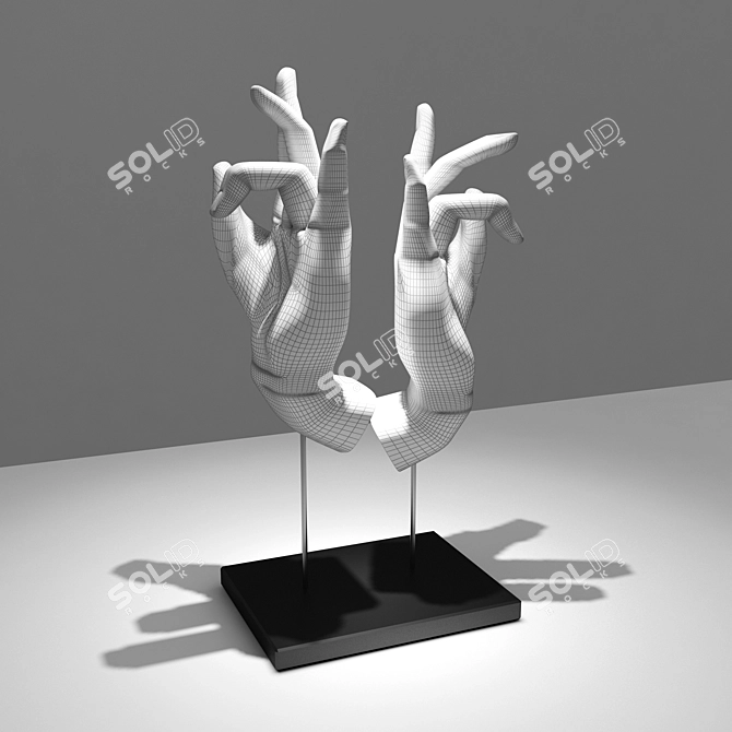 Abstract Hand Sculpture 3D model image 3