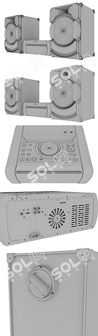 Sony Shake X10D Music System - Powerful Sound at its Best! 3D model image 3