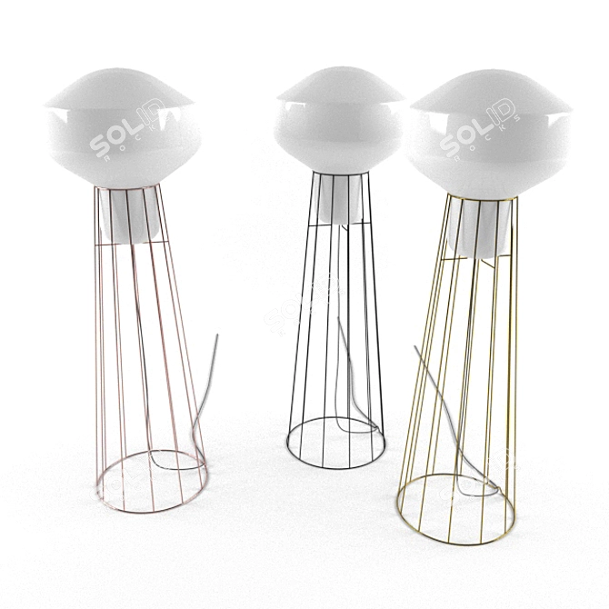 Fabbian Aerostat Floor Lamp: Elegant Illumination for Any Space 3D model image 1