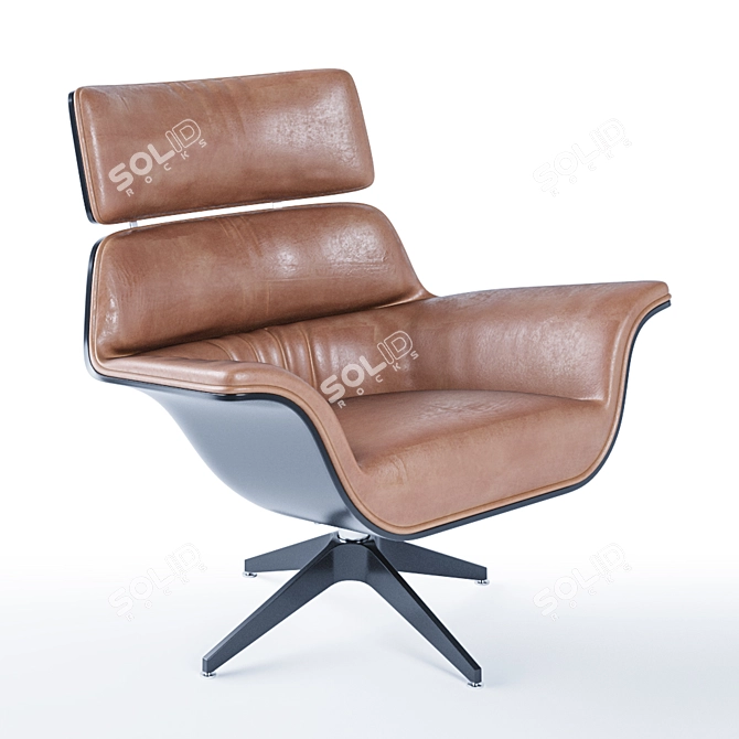 Cozy and Stylish "Coach" Lounge Chair 3D model image 1