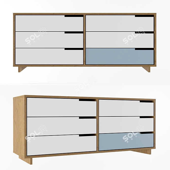 Modu-Licious Low Dresser 3D model image 1