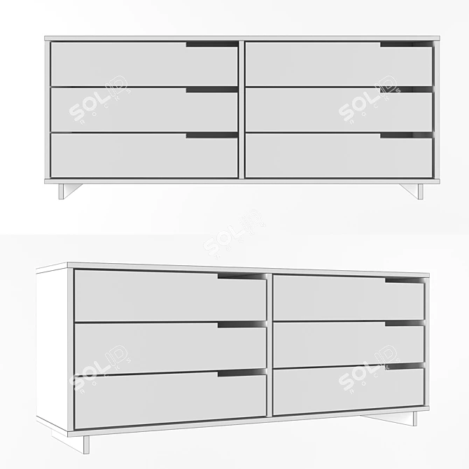 Modu-Licious Low Dresser 3D model image 2