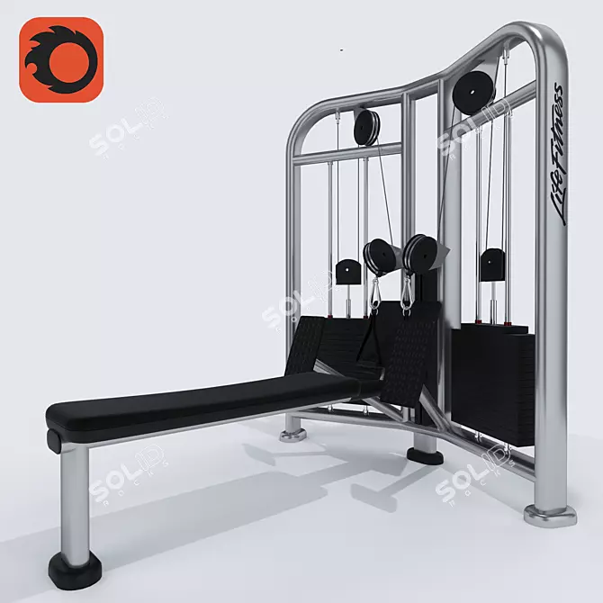 Ultimate Fitness Rowing Machine 3D model image 1