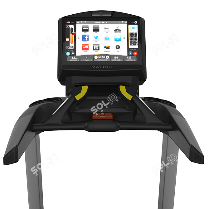UltimateFitness Smart Treadmill 3D model image 2
