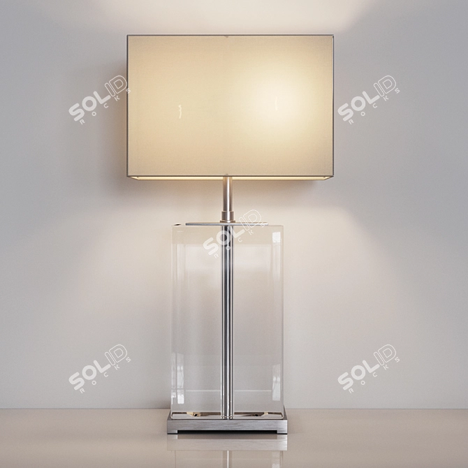 Elegant Crystal Bridgefield Table Lamp 3D model image 1