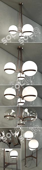 Arketipo Bubble Bobble Floor & Pendant Lamp 3D model image 2