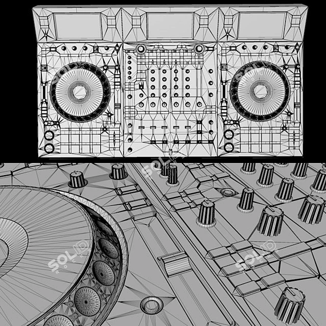  Cutting-Edge Pioneer DDJ-RZX DJ Controller 3D model image 3