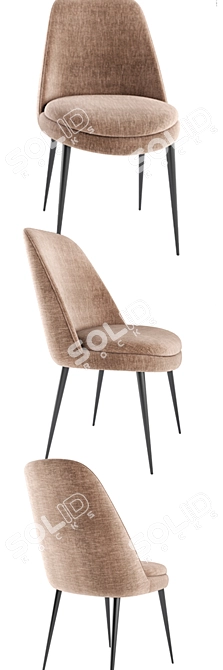 Sleek Chair Table Set 3D model image 2