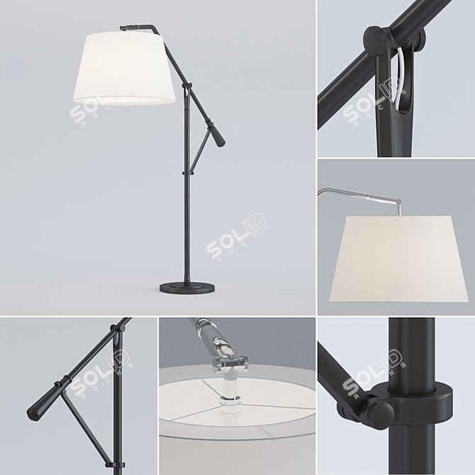 Nolan Loft: Modern Floor Lamp 3D model image 2