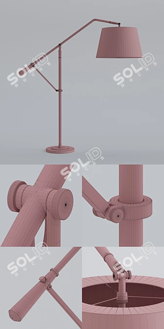 Nolan Loft: Modern Floor Lamp 3D model image 3