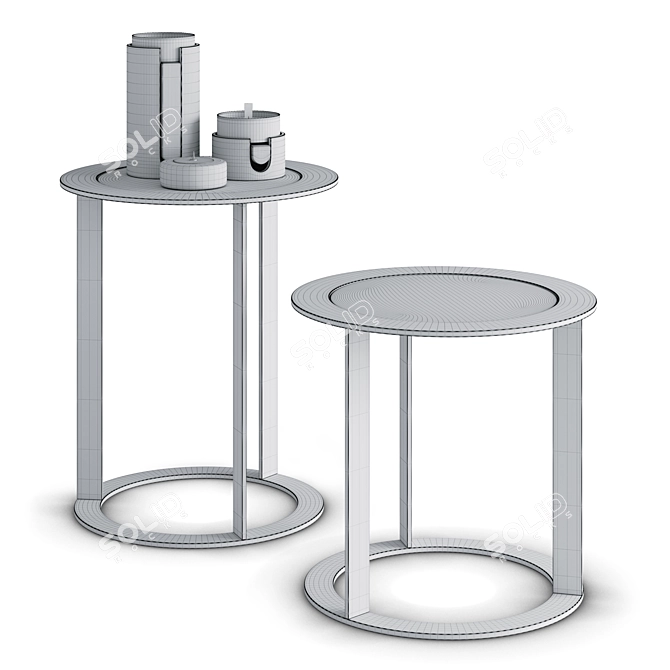 Elegant Jesse Scott Table & Ooumm Aries Candlestick 3D model image 2