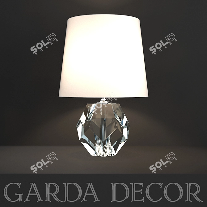 Crystal Desk Lamp: Elegant Illumination 3D model image 1