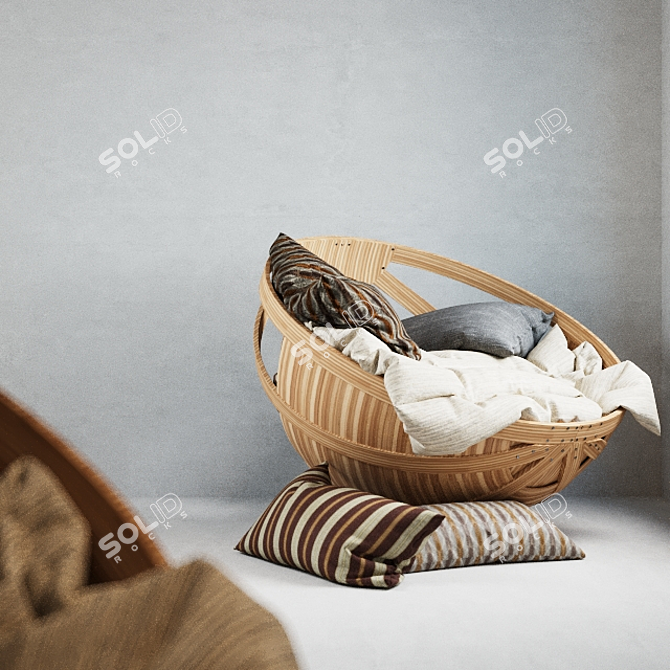 Elevate: Modern Cradle Chair 3D model image 3