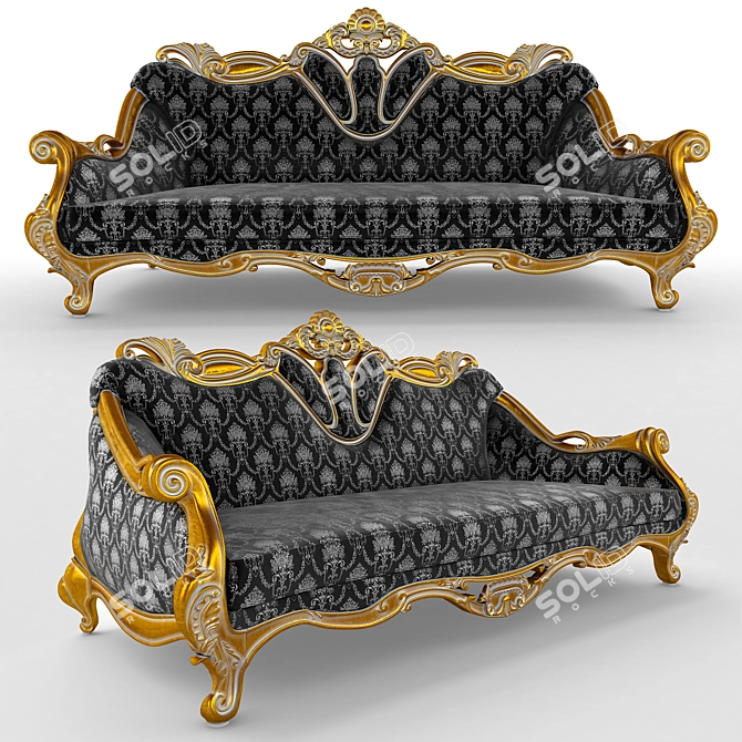 Cozy Comfort Sofa: Ambiance 3D model image 1