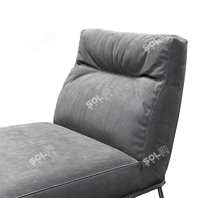 Sleek D-Light Lounge Chair: Pure Comfort! 3D model image 2