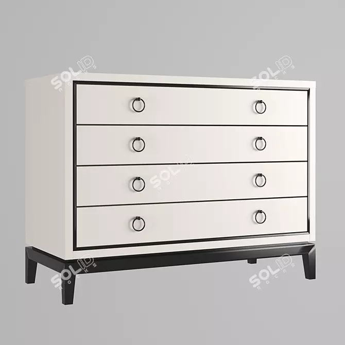 Elegant Asmara White Chest 3D model image 1