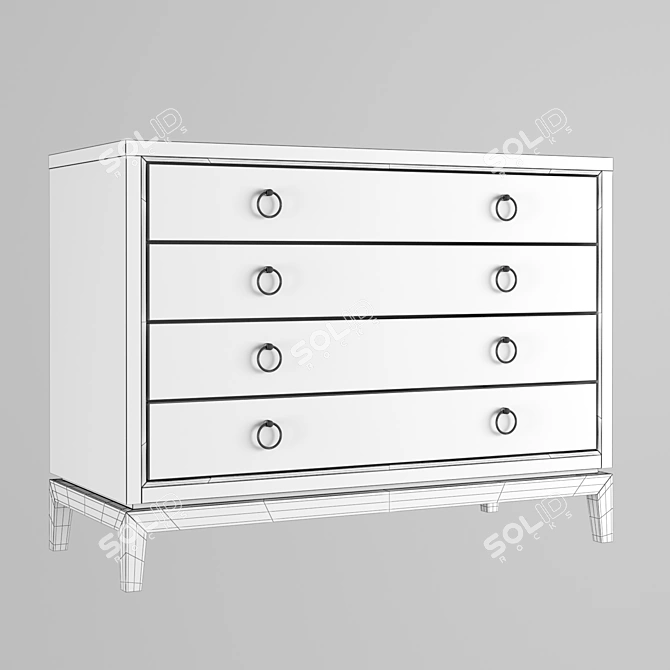 Elegant Asmara White Chest 3D model image 3