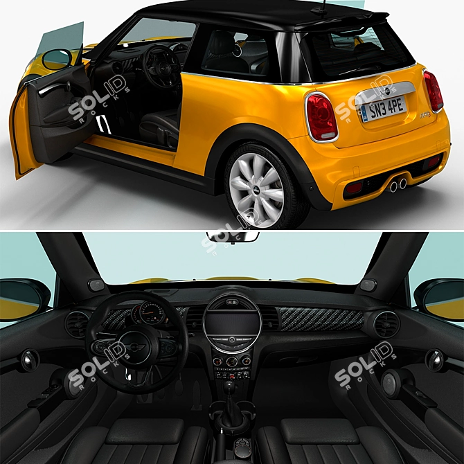 Detailed Mini Cooper S 3D Model 3D model image 2