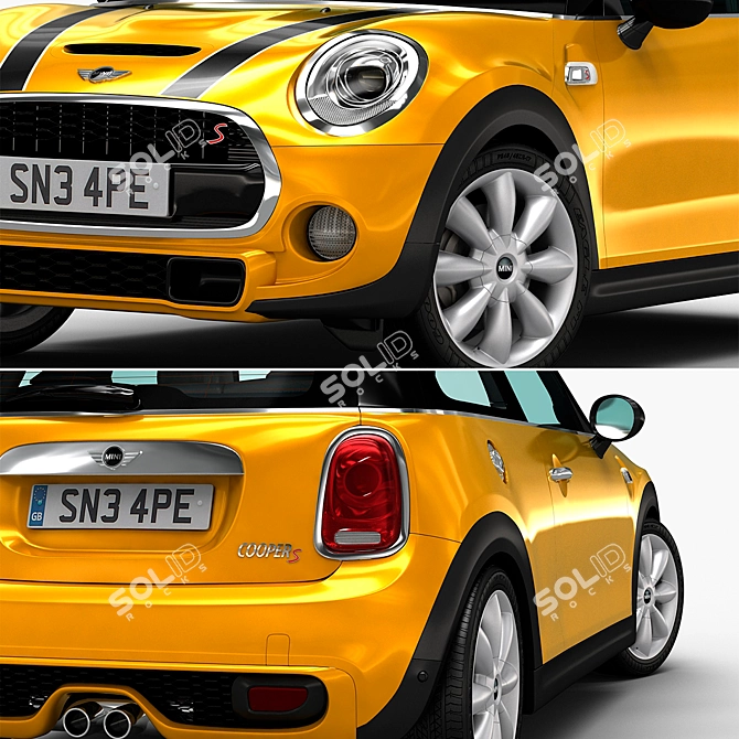 Detailed Mini Cooper S 3D Model 3D model image 3