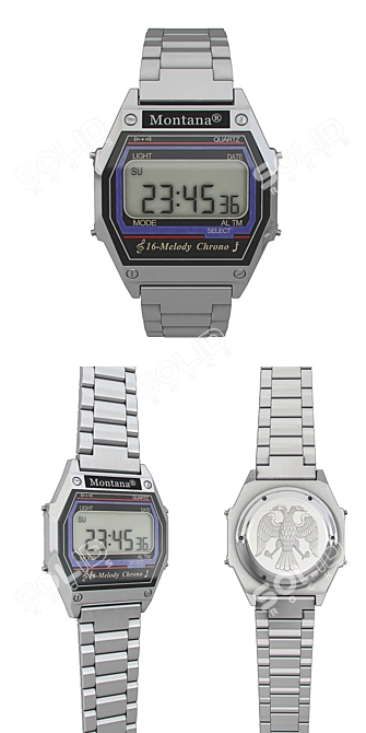 Montana Melody Watch: A Nostalgic 90s Marvel 3D model image 2