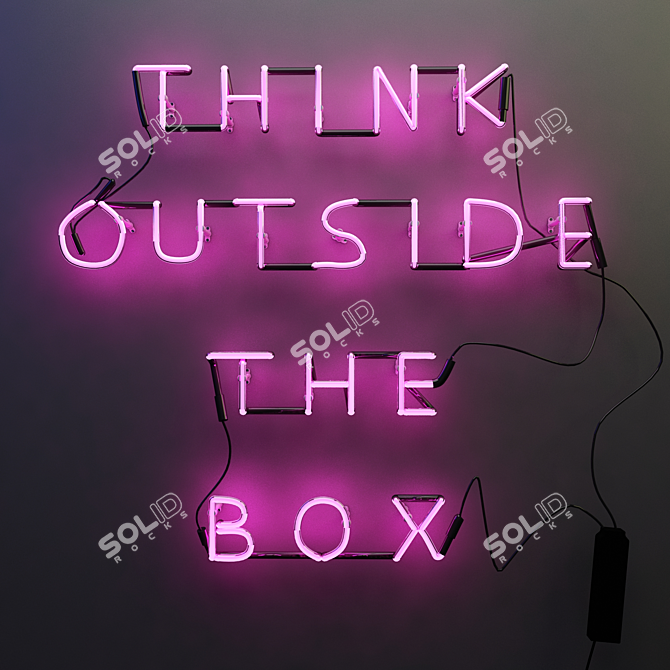 Innovative Minds Neon Sign 3D model image 1