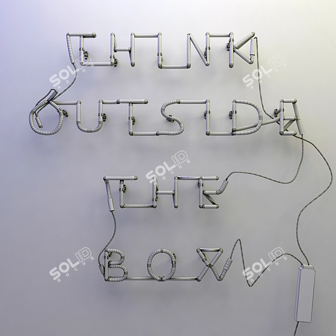 Innovative Minds Neon Sign 3D model image 3