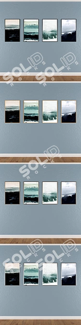 Versatile 4-Piece Wall Art Set 3D model image 3