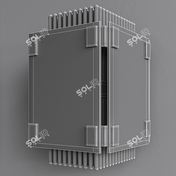 Apollo B5902: Modern Metal and Glass Wall Sconce 3D model image 2