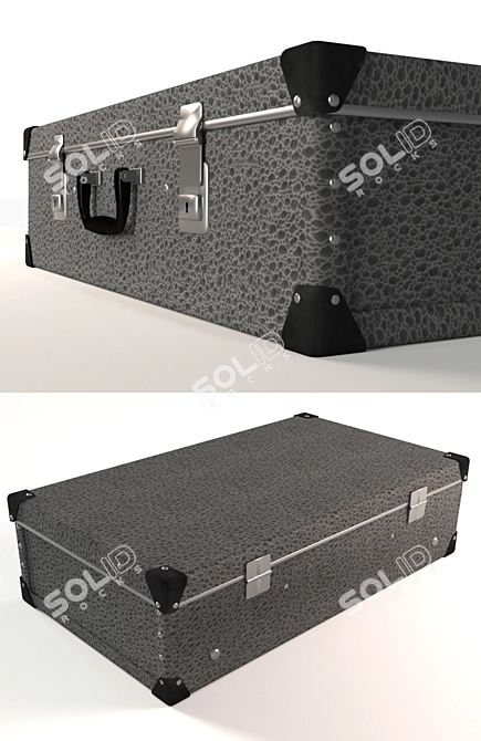Vintage USSR-Look Suitcase 3D model image 2
