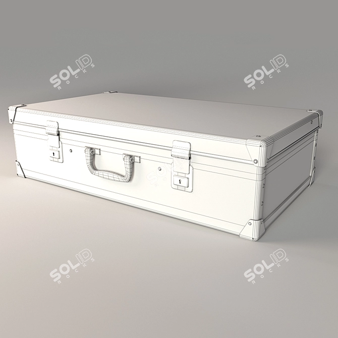 Vintage USSR-Look Suitcase 3D model image 3