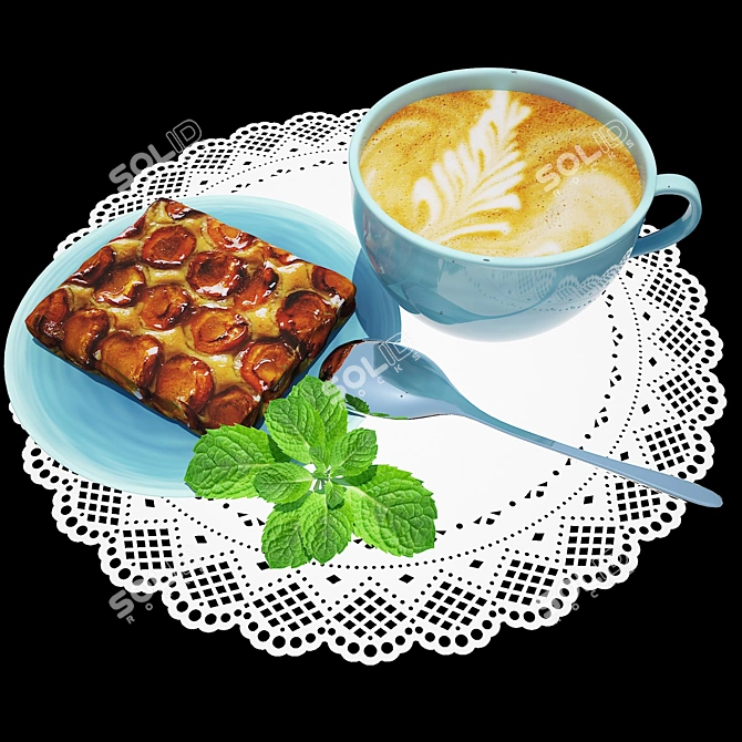 Kitchen Delight: Coffee & Dessert Deco Set 3D model image 1