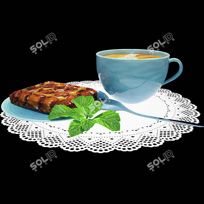 Kitchen Delight: Coffee & Dessert Deco Set 3D model image 2