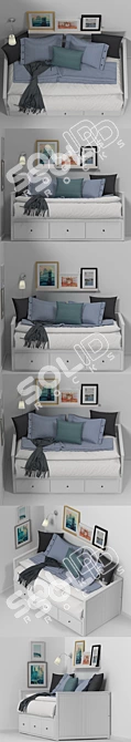 Elegant Hemnes Bed: Stylish and Versatile 3D model image 2