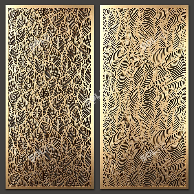 Elegant Decorative Panel 3D model image 1