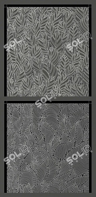 Elegant Decorative Panel 3D model image 3