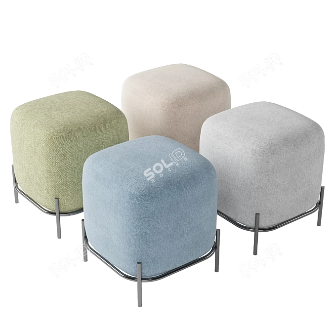 Soft Pawai Poufs - Set of 2 3D model image 5