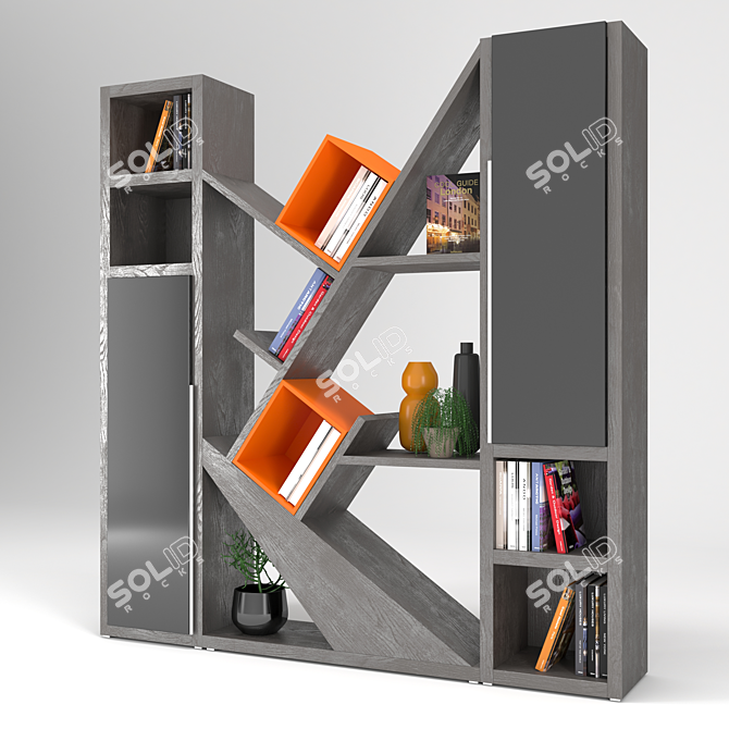 Gautier Bookcase: Stylish and Spacious 3D model image 1