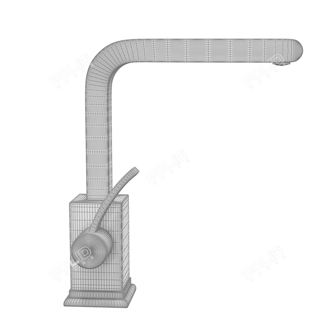 Title: Sleek Chrome Faucet 3D model image 2