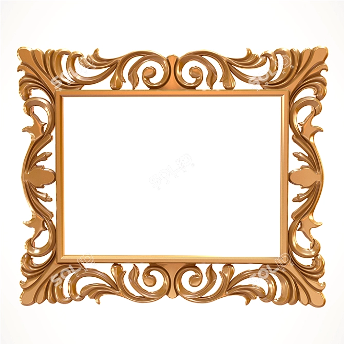 Minimalist Metal Mirror Frame 3D model image 1