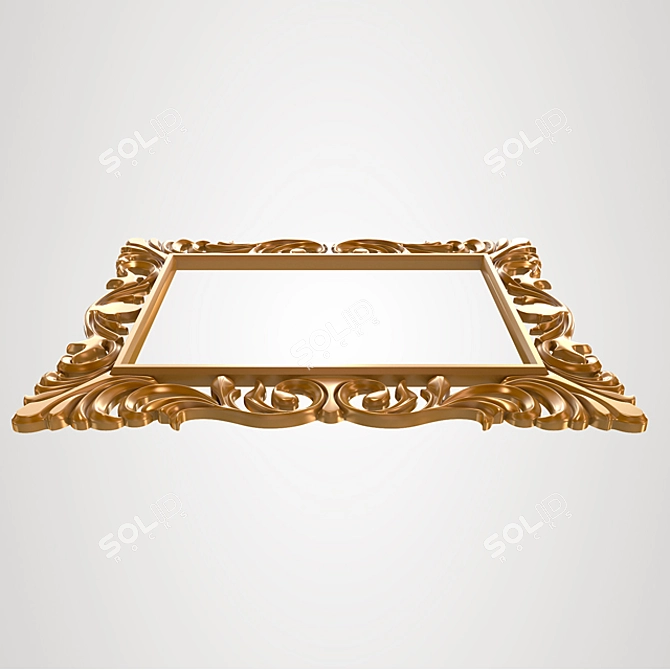 Minimalist Metal Mirror Frame 3D model image 2