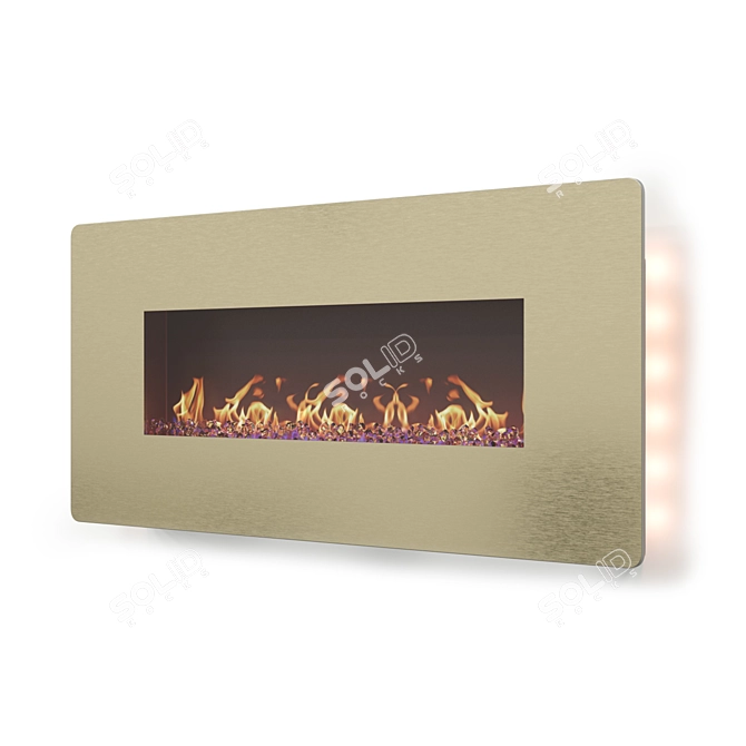 3D Flames Electric Fireplace & Wall Sconce Combo 3D model image 1