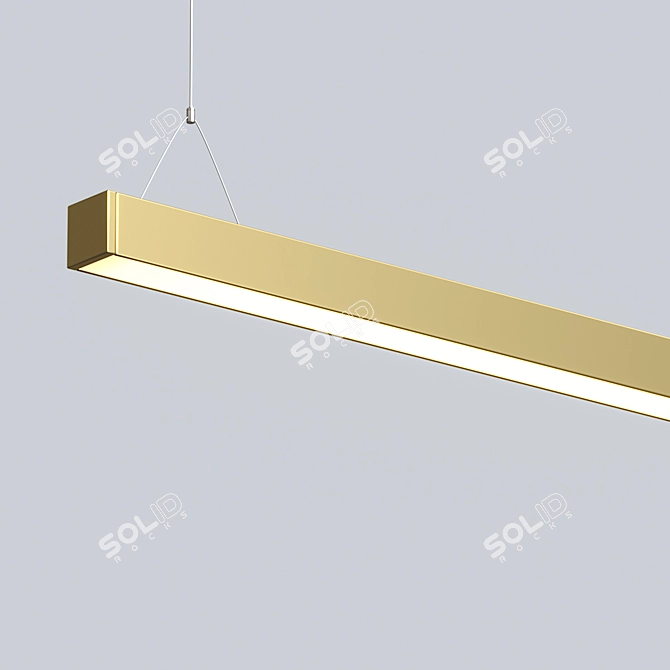 Golden Glow LED Lamp by Novosvet 3D model image 2