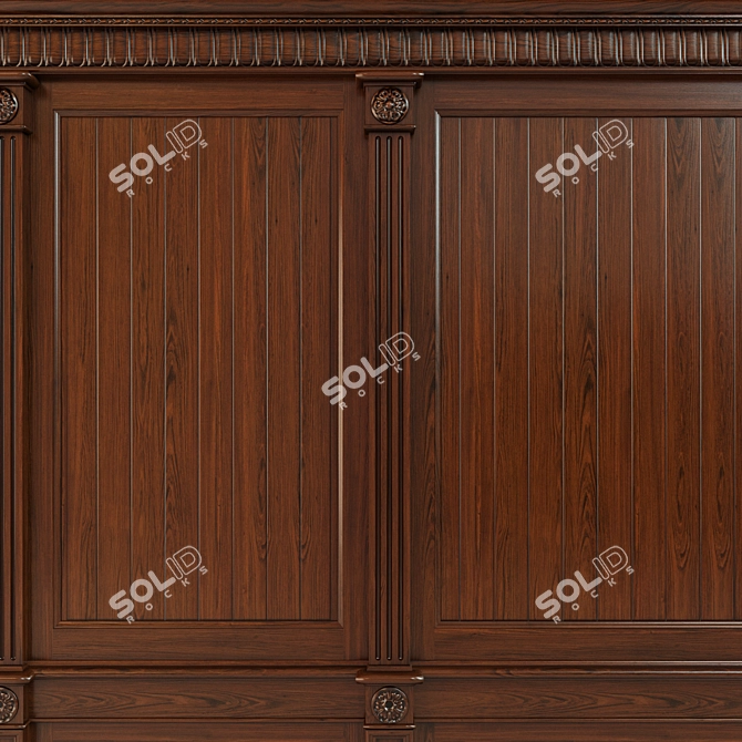 Classic Wood Panels: Panel Set 3D model image 2